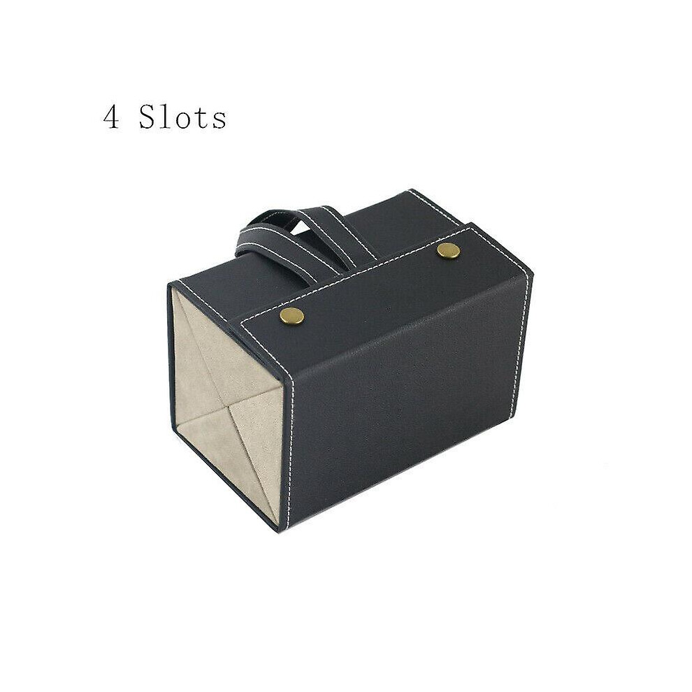 Black (, 4 Slots) Multiple Slots Sunglasses Travel Organizer Case Foldable Eyeglasses Storage Box
