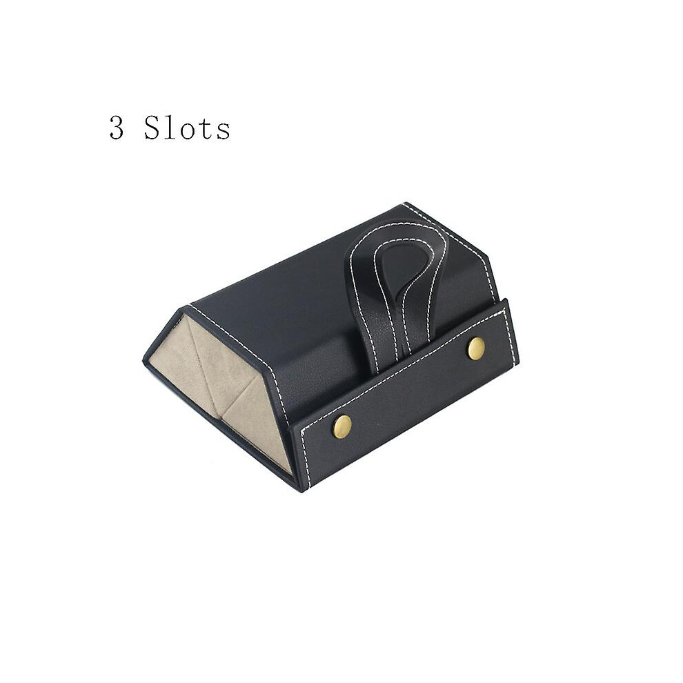 Black (, 3 Slots) Multiple Slots Sunglasses Travel Organizer Case Foldable Eyeglasses Storage Box