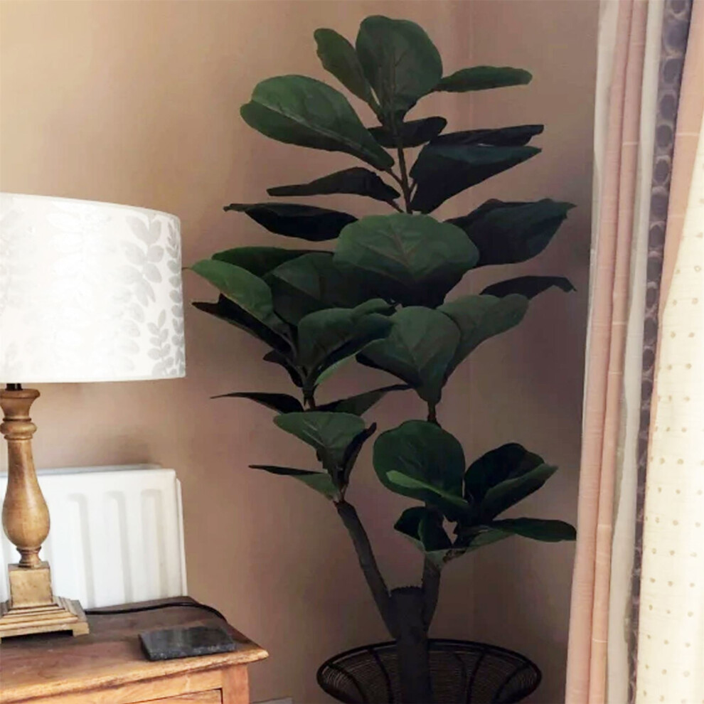 100cm Premium Artificial Ficus Twist Tree Multicolour Planter