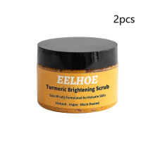 (2pcs) Turmeric Brightening Scrub Body Scrub Exfoliation Sea Salt For Dark Inner Thighs Bikni Area Underarms Hyperpigmentation