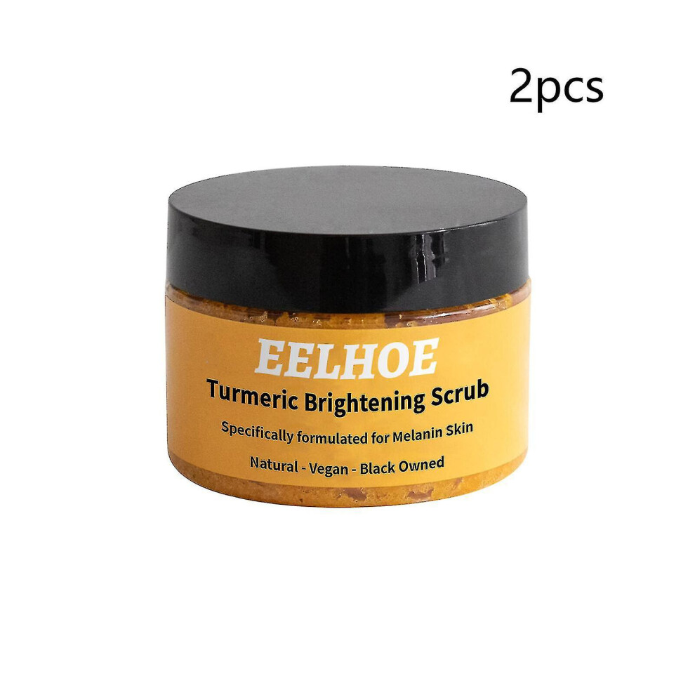 (2pcs) Turmeric Brightening Scrub Body Scrub Exfoliation Sea Salt For Dark Inner Thighs Bikni Area Underarms Hyperpigmentation