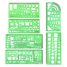 6 Pcs Architect Multi Purpose Drawing Template Set House Plan Interior Design And Furniture Drafting_happyshop