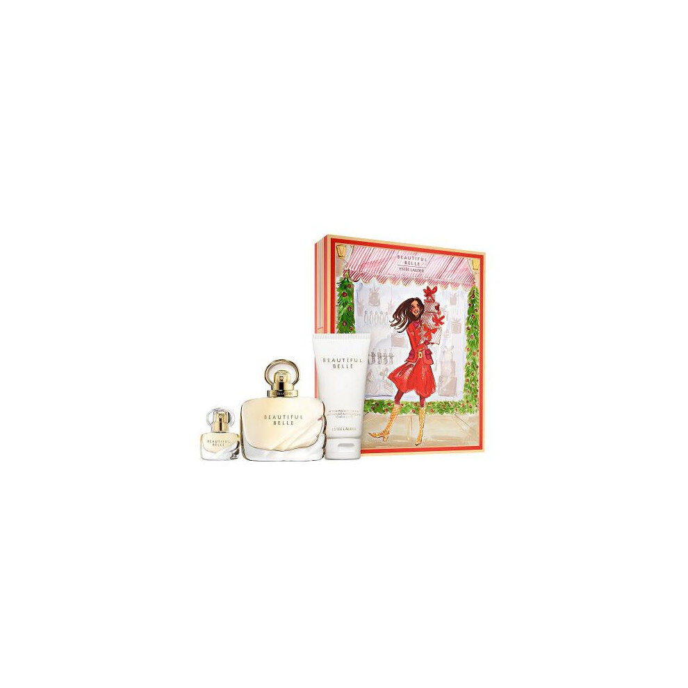 Beautiful Belle 3 Pcs Set: 1.7 Eau De Parfum Spray + 2.5 Refreshing Body Lotion + 0.14 Oz Eau De Parfum Spray (Hard Box)