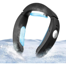 Neck Air Conditioner, 3 Cooling Plates Portable Neck Fan, Semiconductor Cooling Neck Fans, Led Rechargeable 3500mah Bladeless Neck Fan, 6 Gear Persona