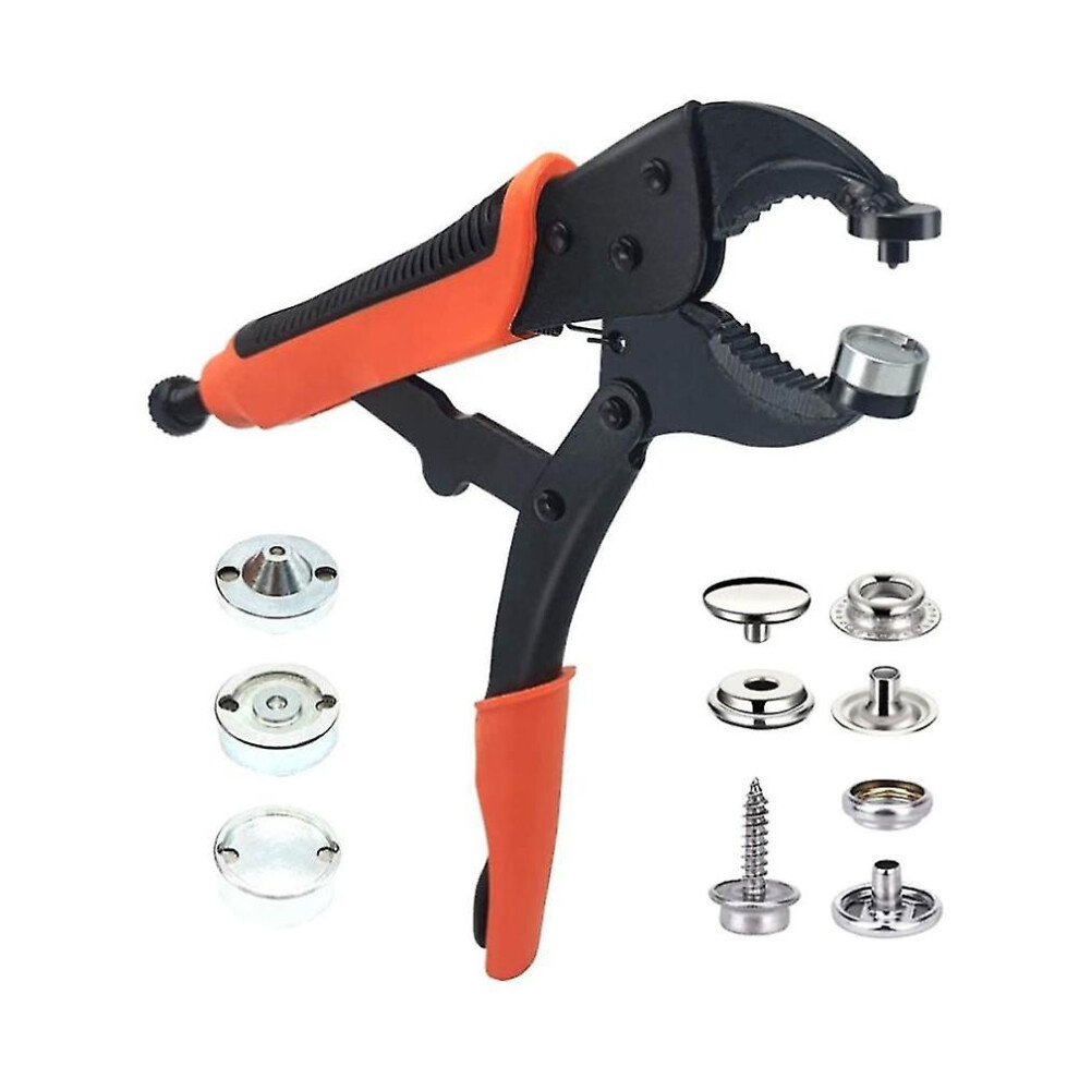 Snap Fastener Tool Adjustable Snap Setter Tool With 15Mm Snaps For Boat Cover, Replacing Metal Snap 9430790440266