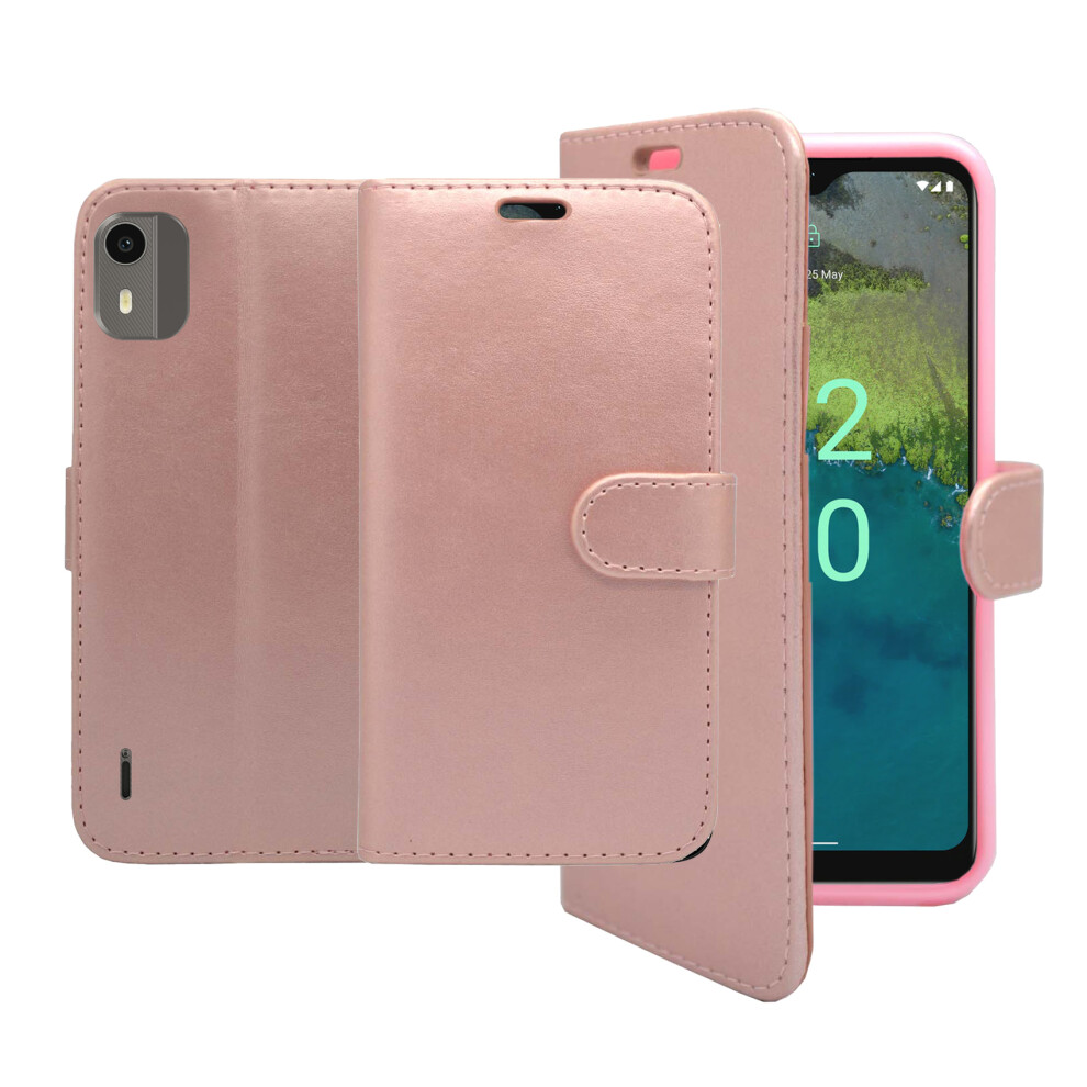 rose-gold--for-nokia-c12-case-wallet-flip-phone-cover