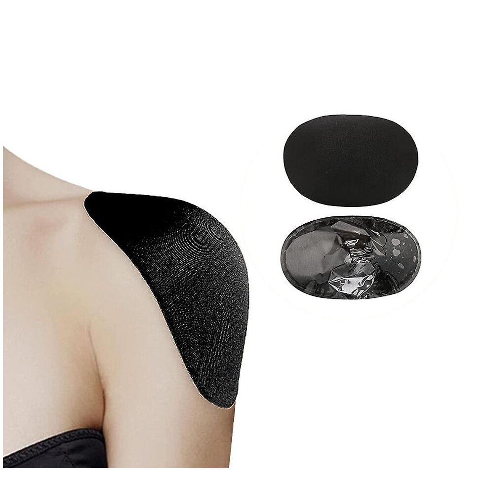 (Fabric black) Silicone Shoulder Pads For Womens Clothings, Anti-slip Shoulder Push-up Pads
