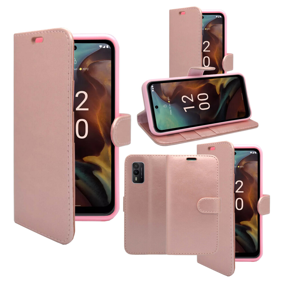 (Rose ) For Nokia Xr21 Case Wallet Flip Phone Cover Gold 5060972628430