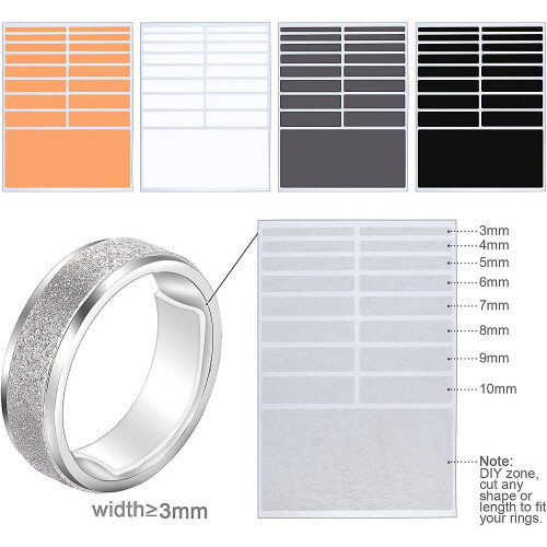 Ring Size Adjuster Loose Rings Adjuster Invisible Ring Sizer With Clean Cloth For Wide Ring Fixing, 5 Sheets 1