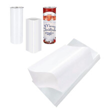 100 Pieces Sublimation Shrink Wrap Sleeves 5x10 Inch White Bag For 567g Tight Tumblers, Heat Transf