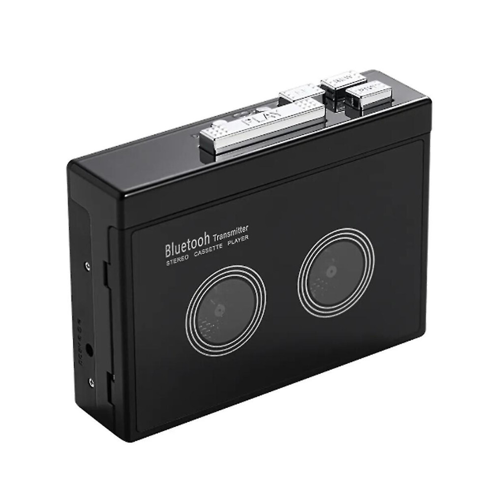 Retro Stereo Cassette Player Walkman Cassette Tape Music Audio Auto Reverse With Bluetooth Black 9430790446763