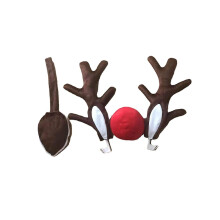 Rudolf Reindeer Car For Car Reindeer Costume Christmas Decoration For Truck Van Suv With Tail 43cm Reindeer Fairing With Antlers And Red Nose