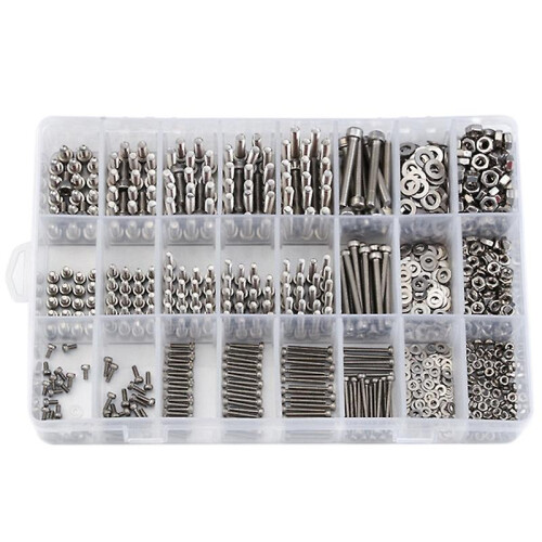 1080pcs M2/m3/m4 Stainless Steel Hex Socket Bolt And Nuts Set Fastener Hardware Hexagon Socket Head
