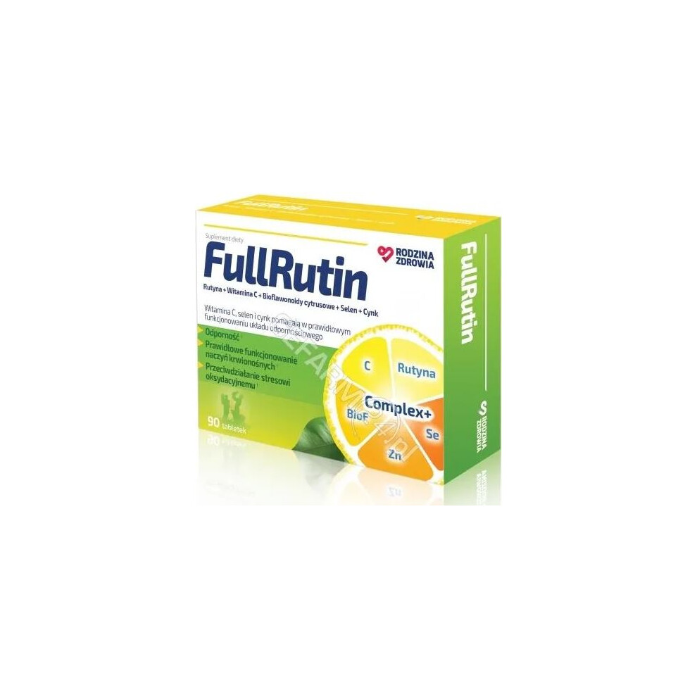 FullRutin 90 tab Rodzina Zdrowia RUTYNA WITAMINA C rutin rutimax