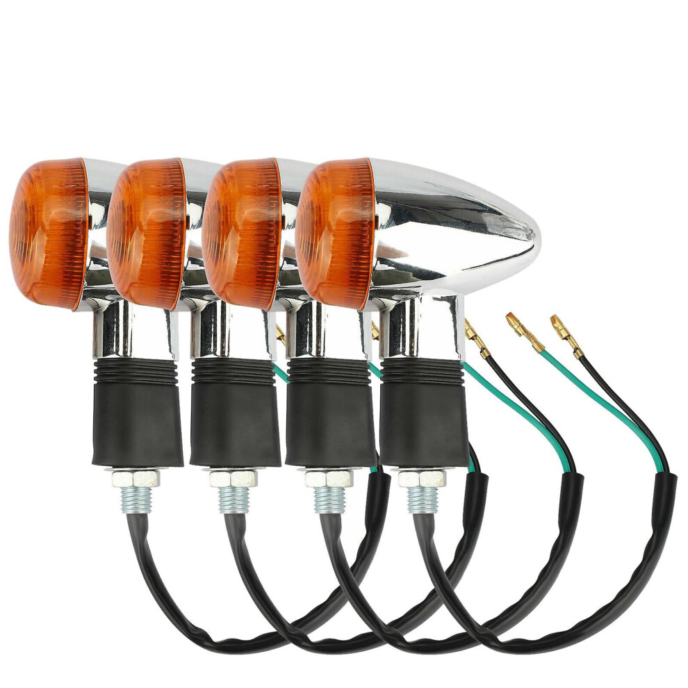 4Pcs Motorcycle Turn Signals Lights Led Indicator For Amber 9048217155749