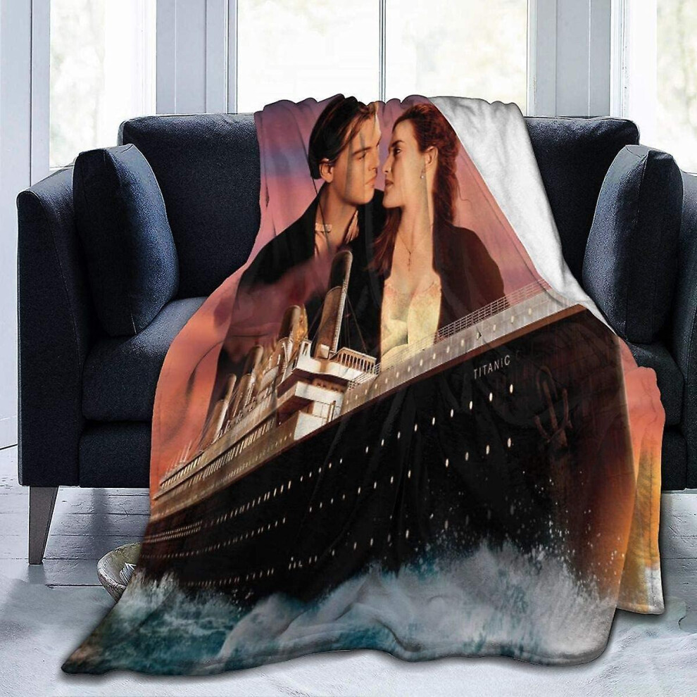 (60x50in 150x125cm) Film Titanic Flannel Blanket Super Soft And Comfortable Fuzzy Luxury Warm Plush Microfiber Blanket Suitable For Bed Sofa Travel Four Seasons Blanket-l