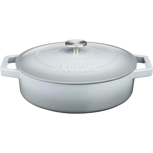 Cooks Professional (Grey) Cooks Professional 28cm Shallow Cast Iron Casserole