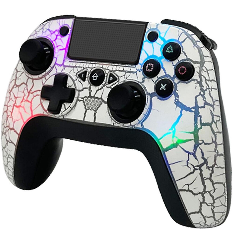 Tedbox Wireless Controller For Ps4, With Unique Crack Design/Programmable Backward/Dual Vibration, Compatible With Ps4/Pc/Ios 9430790459992