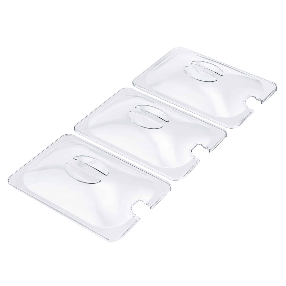 Cooks-Professional Cooks Professional Set Of 3 Clear Lids For 3 Section Buffet Warmer | 21.7Cm X 14.1Cm