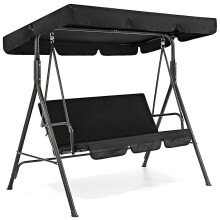 Jsir 3 Seat Swing Canopies Seat Cushion Cover Set Patio Swing Chair Hammock Replacement Waterproof Garden - Niubi Jsir