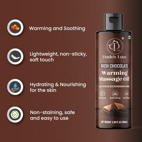 Aromatherapy Essential Warming Body Massage Oil Chocolate 100ML 2