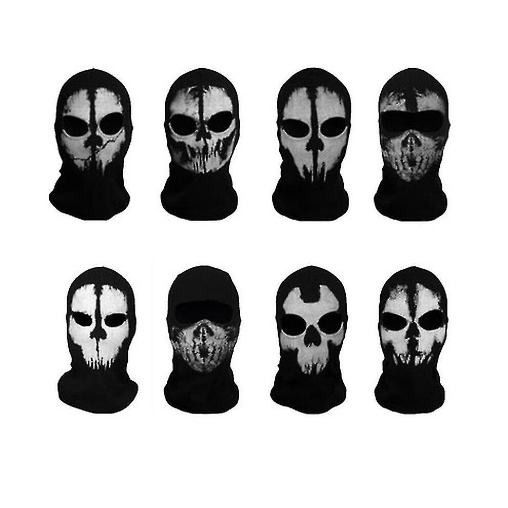 (D) Mask Balaclava Beanies Hats Men Ghost Skull Full Face Warmly Mask Hood Beanie Ggorros Hombre Casquette Bbalaclava Black 9430790468734