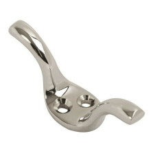 (Polished Chrome, 2 1/2" (63 mm)) Cleat Hooks For Roman Corded Blinds Cleat Hook Figure of 8 Hooks Cord Hooks | Bright Zinc, Size 3" (75 mm)