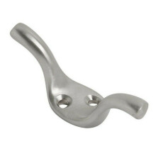 (Satin Chrome, 3" (75 mm)) Cleat Hooks For Roman Corded Blinds Cleat Hook Figure of 8 Hooks Cord Hooks | Bright Zinc, Size 3" (75 mm)
