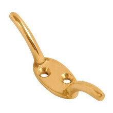 (Polished Brass, 2 1/2" (63 mm)) Cleat Hooks For Roman Corded Blinds Cleat Hook Figure of 8 Hooks Cord Hooks | Bright Zinc, Size 3" (75 mm)