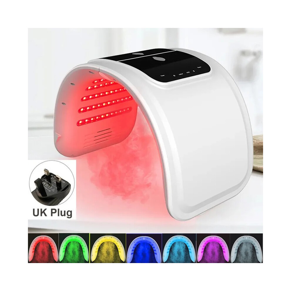 (With spray) LED Face Mask Equipment 7 In 1 Color Face SPA Facial Device Skin Rejuvenation