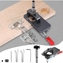 Hinge Jig 35mm Hole Opener, 35mm Cabinet Hinge Jig Drilling Hole Puncher Accurate