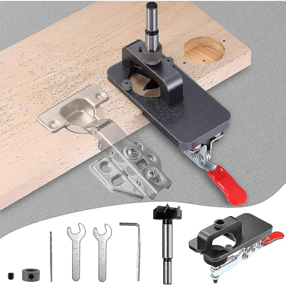 Hinge Jig 35Mm Hole Opener, 35Mm Cabinet Hinge Jig Drilling Hole Puncher Accurate 9430790474216