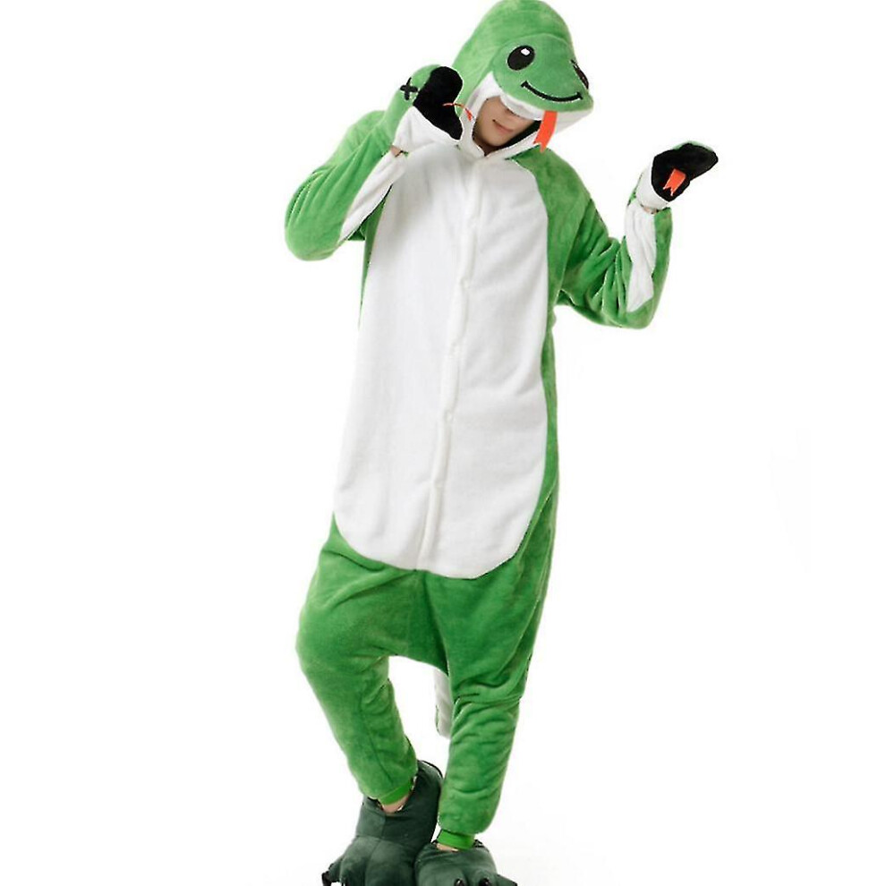 (Green Snake Animal Pajamas Unisex Adults Cosplay Costumes Onesie Kigurumi Jumpsuits Sleepwears) Green Snake Animal Pajamas Unisex Adults Cosplay Costumes Onesie Kigurumi Jumpsuits Sleepwears