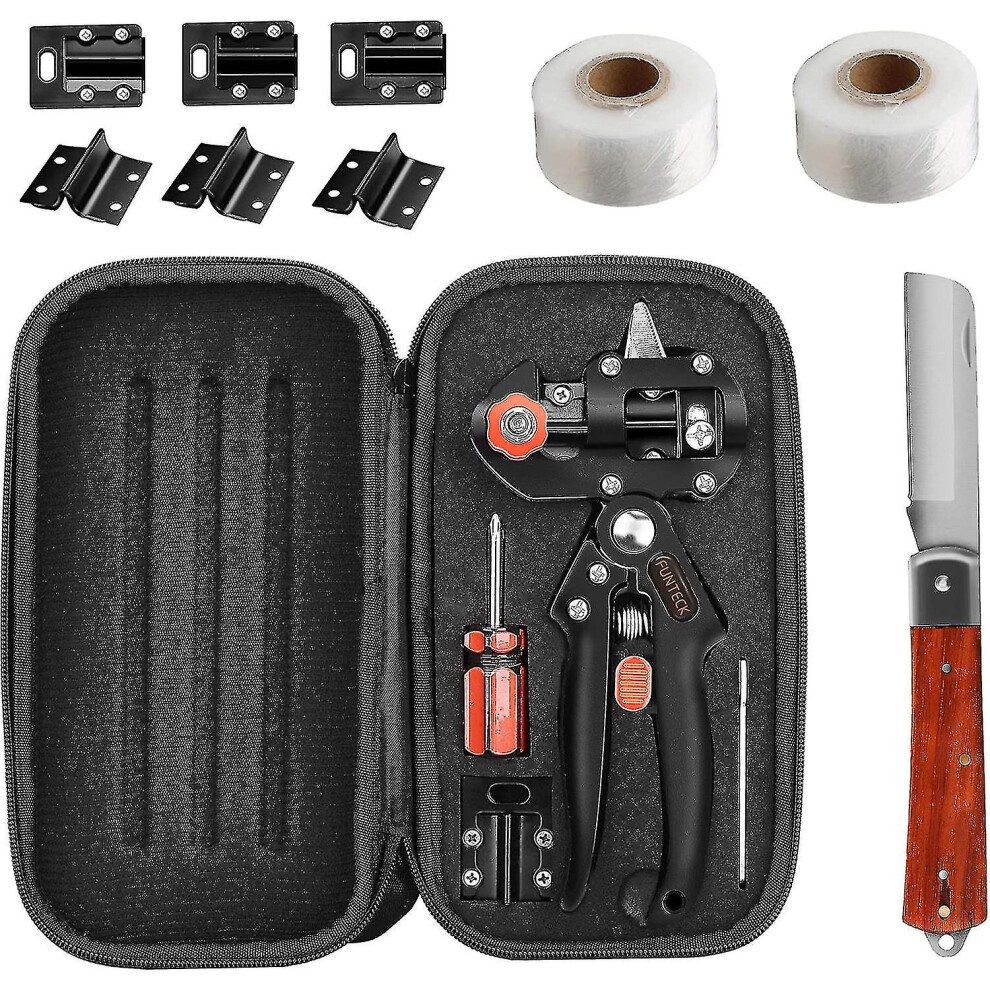 In 1 Grafting Tools Pruner Kit, V-shaped U-shaped Graft, Perfect For Fruit Tree Grafting, Including Grafting Tapes, Grafting Knife And Spare Blades