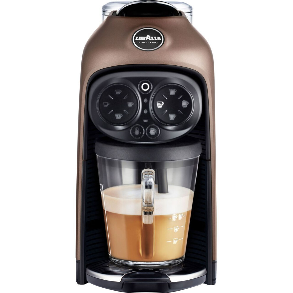 Lavazza A Modo Mio Deséa 18000391 Pod Coffee Machine with Milk Frother - Walnut