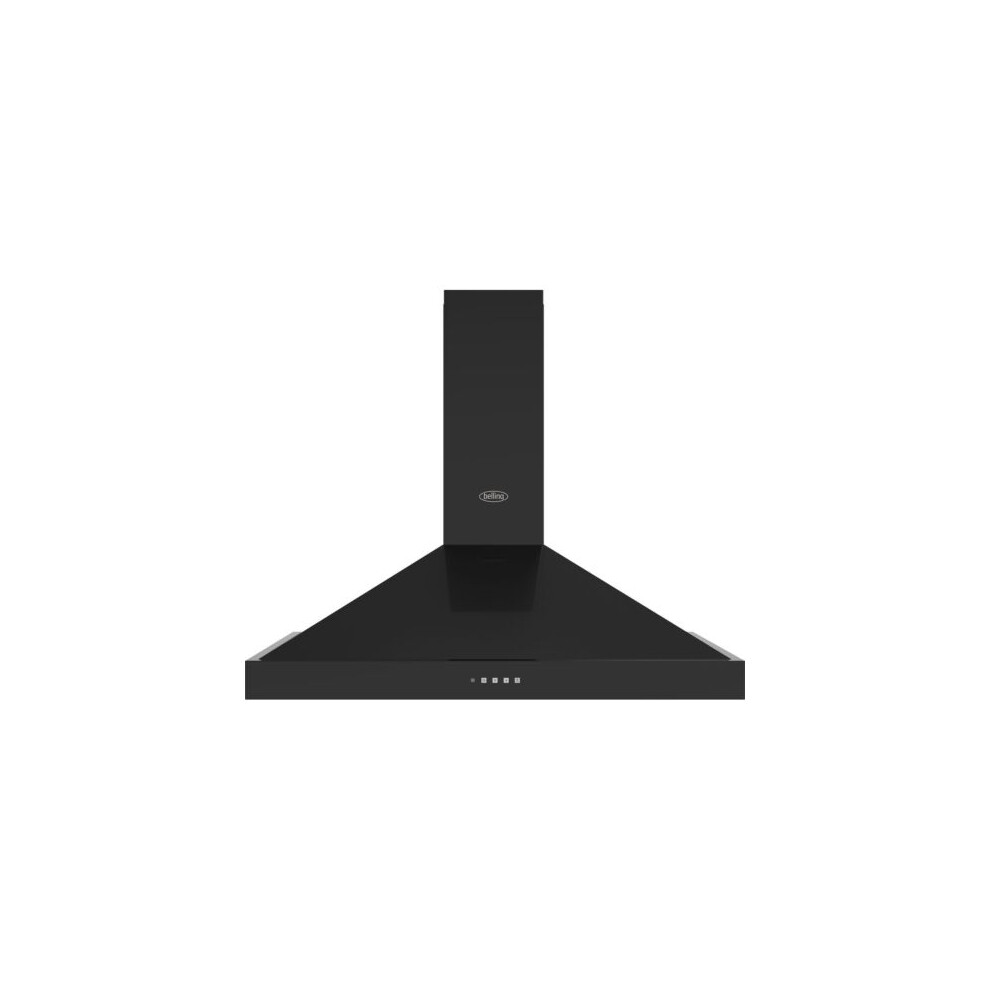 Belling CookCentre BEL FARMHOUSE CHIM 90PYR BLK Chimney Cooker Hood - Black