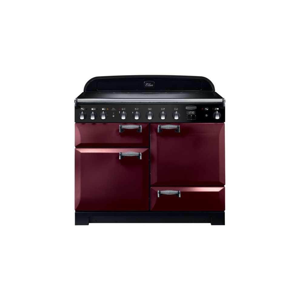 Rangemaster Elan Deluxe 110cm Electric Range Cooker with Induction Hob - Cranberry - A/A Rated