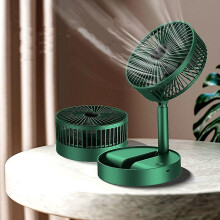 Portable Folding Fan, Rechargeable Standing Pedestal Usb Fan, 3 Speeds, 2000mah Battery Operated Fan For Home, Camping, Outdoor And Office, 6-inch