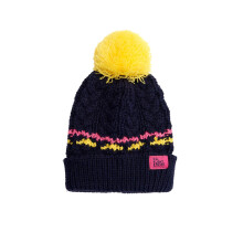 (5-10 Yrs, Navy Lemon) Bobbie Kids Bobble Hat