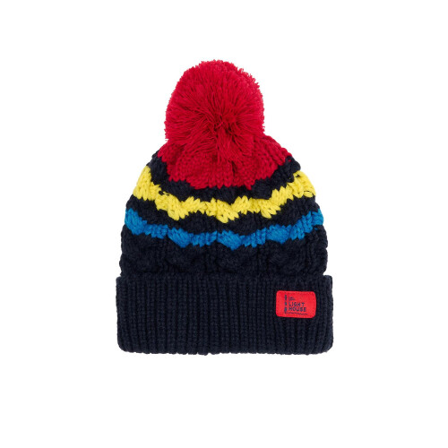 LightHouse (2-4 Yrs, Navy Red) Bobbie Kids Bobble Hat