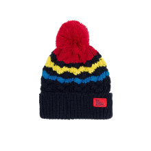 (5-10 Yrs, Navy Red) Bobbie Kids Bobble Hat