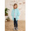 LightHouse (6-7 Yrs, Soft Turquoise Stripe) Cara Kids Rain Parka 2