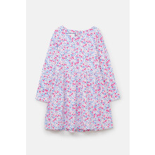 (2-3 Yrs, Pink Blue Floral) Ellie Kids Cotton Dress