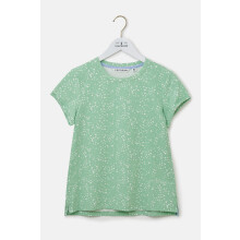 (UK 10, Soft Green Floral) Causeway Womens T-Shirt