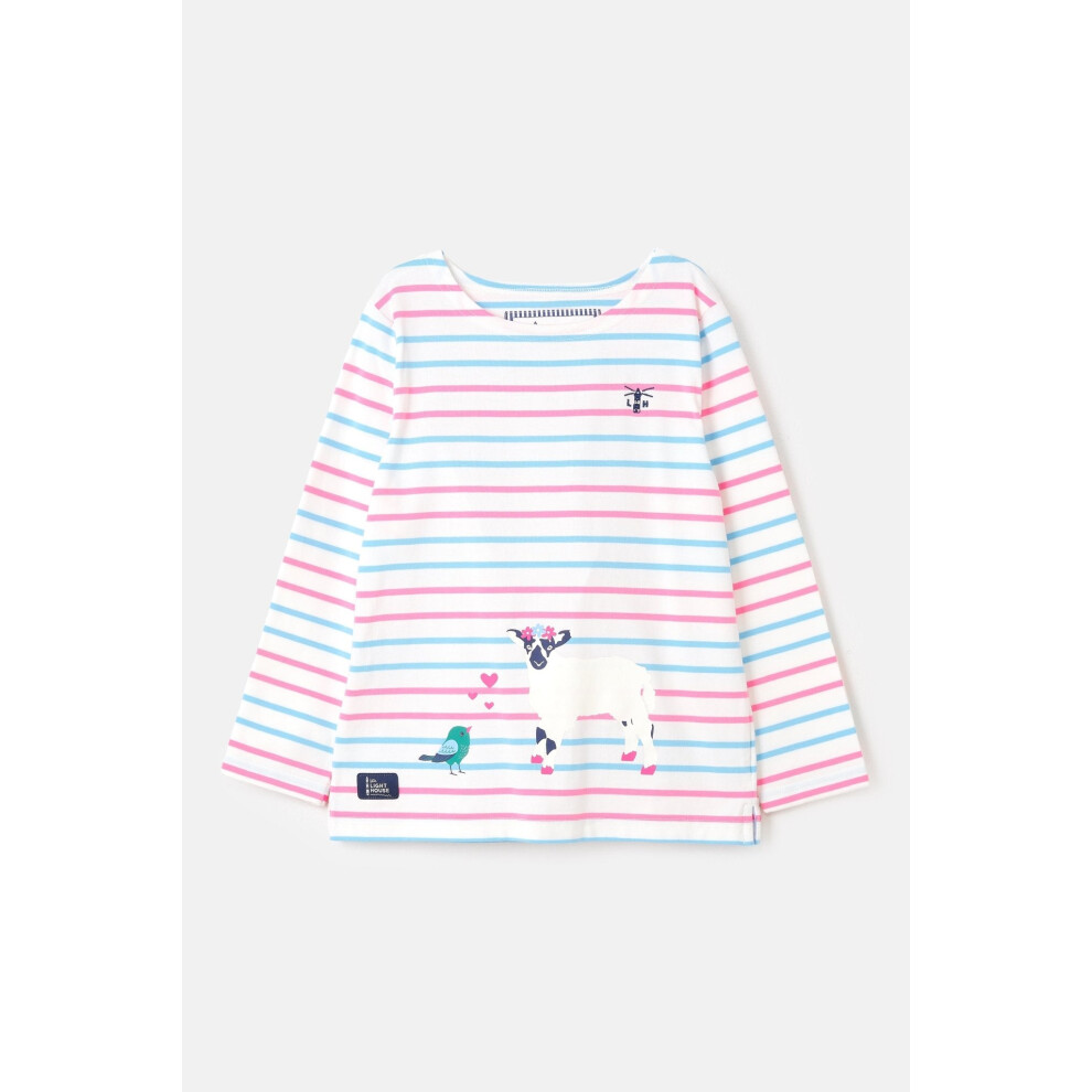 Lighthouse (5-6 Yrs, Lamb Bird Print) Causeway Kids Long Sleeved Top Not,Specified
