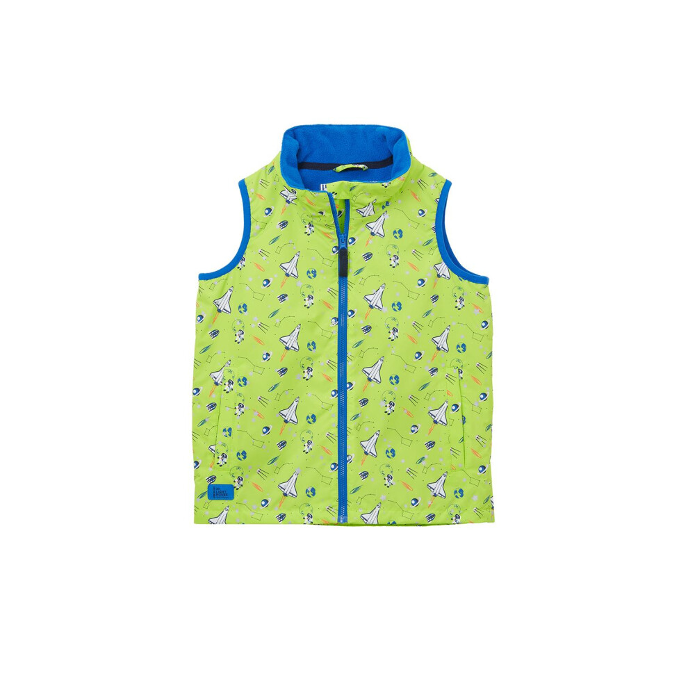 Lighthouse (7-8 Yrs, Lime Space Print) Alex Kids Printed Gilet
