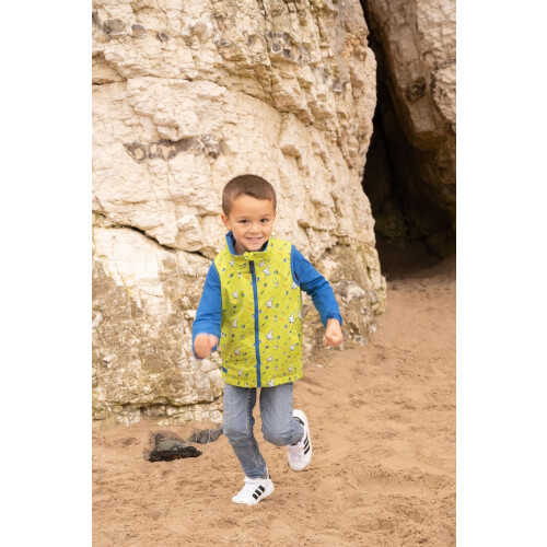 LightHouse (1-2 Yrs, Lime Space Print) Alex Kids Printed Gilet 1