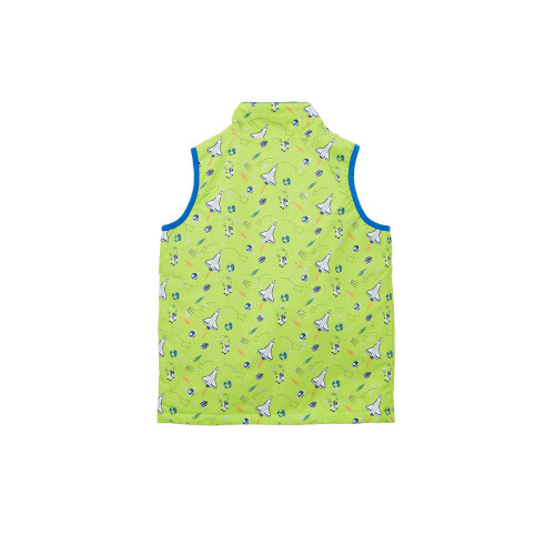 LightHouse (1-2 Yrs, Lime Space Print) Alex Kids Printed Gilet 2
