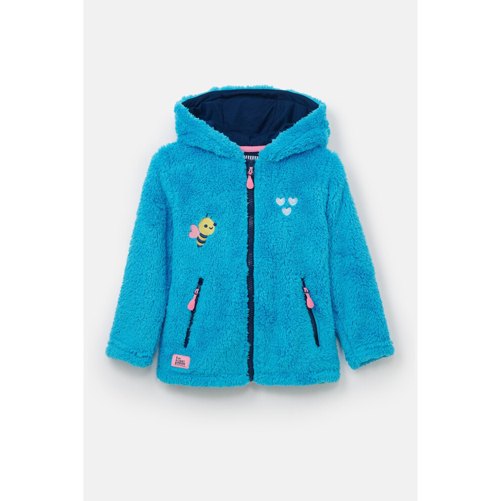 (4-5 Yrs, Bright Teal Bee) Gracie Kids Sherpa Fleece