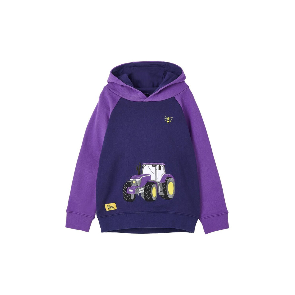 Lighthouse (7-8 Yrs, Purple Tractor Appliqué) Jill Kids Hoodie